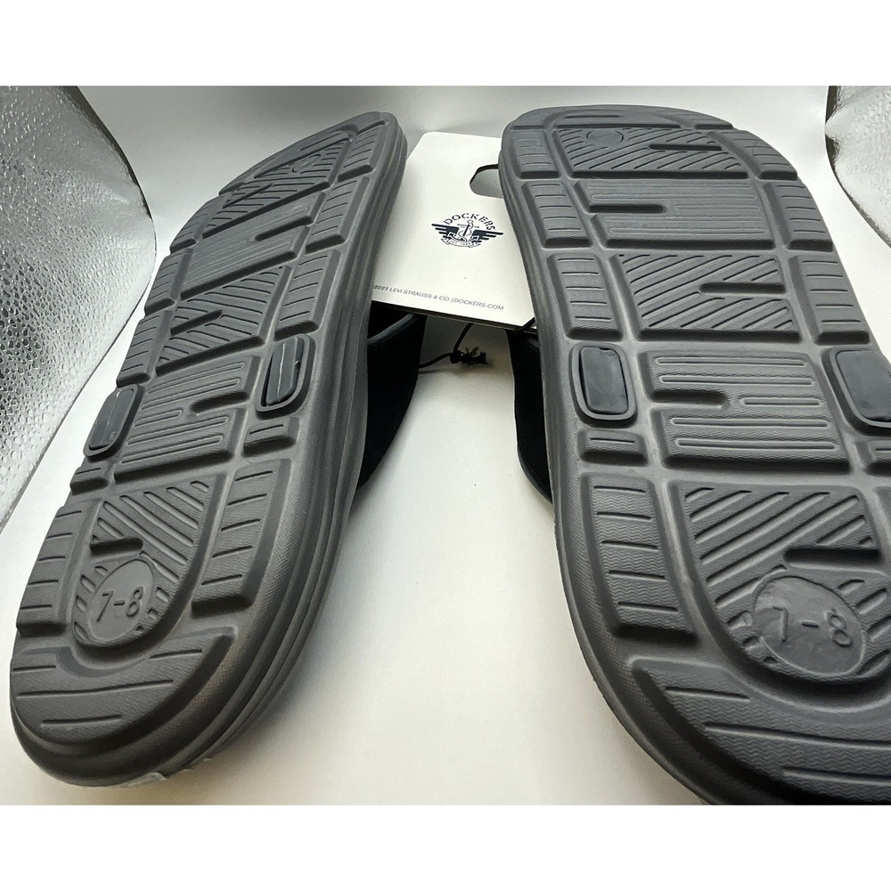 Dockers Mens Sandals Flip-Flops‎ Gray New - Black - size 7/8 - Picture 6 of 6
